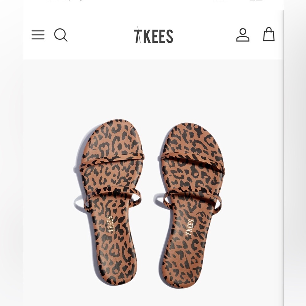 TKEES Gemma Animal Print slide sandals